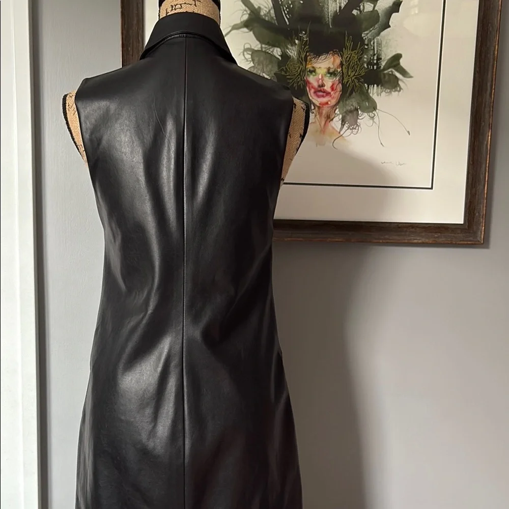 Bailey 44 Black collared Shirt Dress with snap buttons - Picture 8 of 13